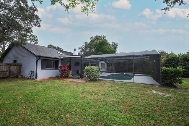 a backyard of a house