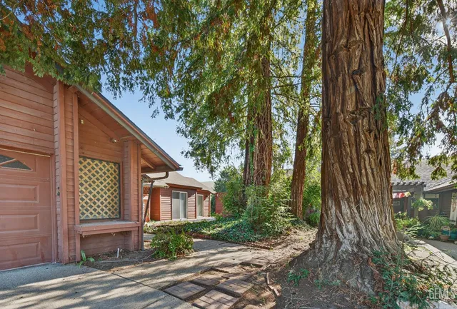 a view of a house with a tree