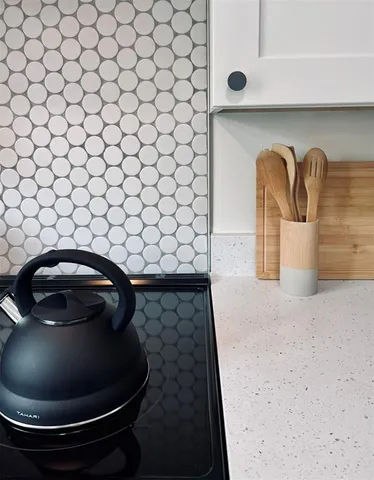 a view of a wooden door