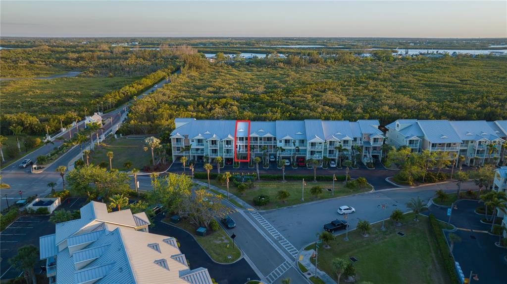 a view of a city and an ocean view