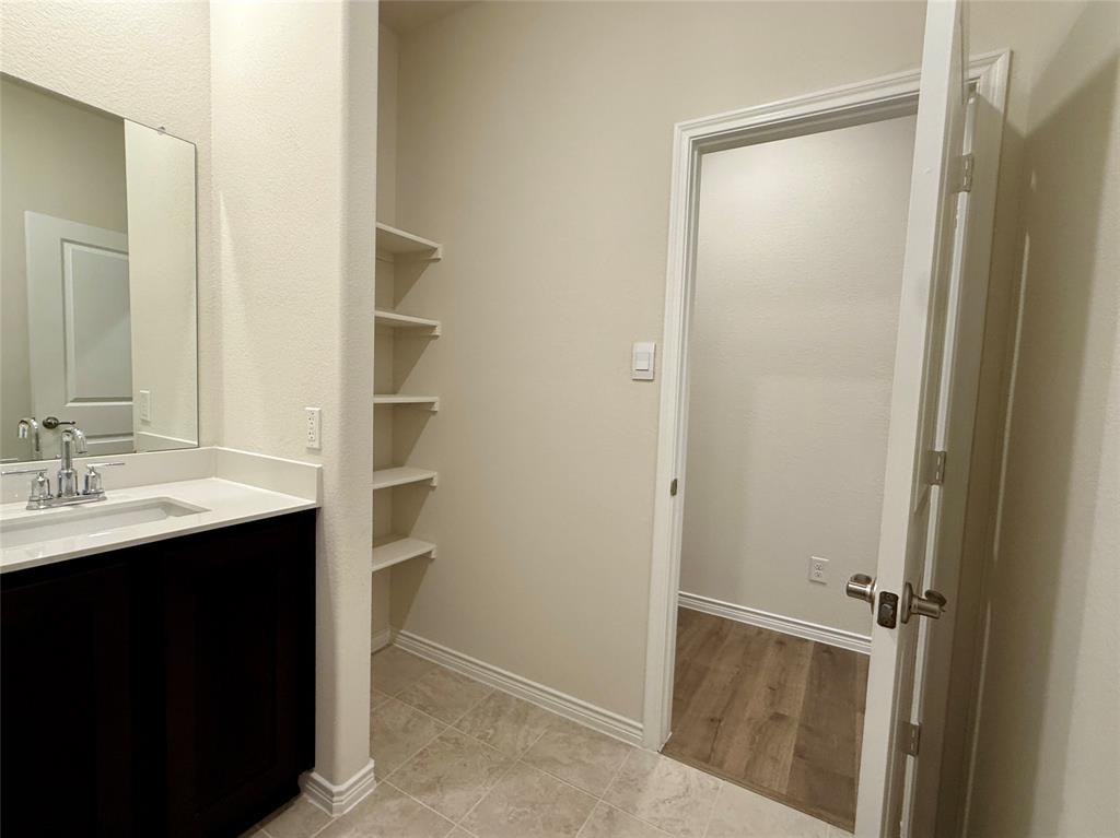 2025 Eugene Street Anna, TX 75409 - Photo 24 of 32 a bathroom with a sink and mirror