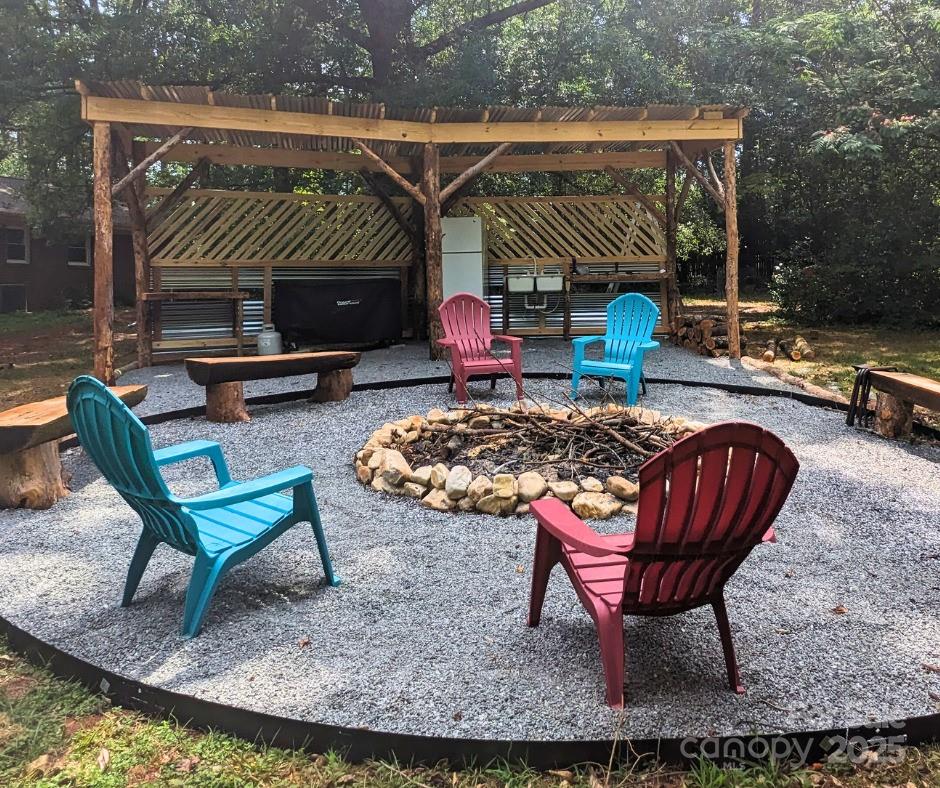 1737 Whiteside Road Forest City, NC 28043 - Photo 17 of 18 a view of a chairs and fire pit in the patio