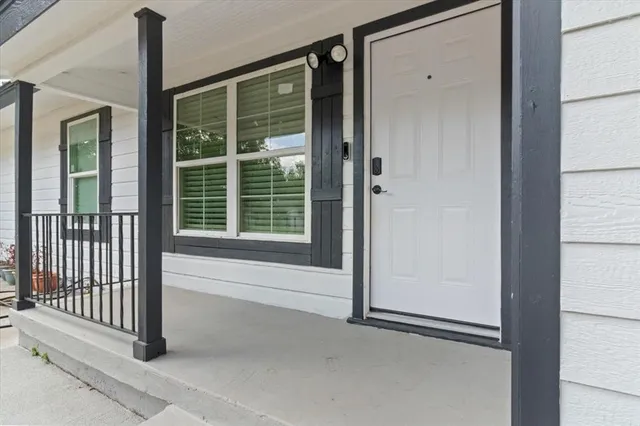 a view of front door