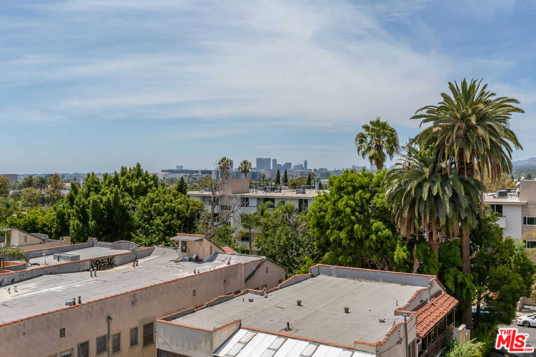 857 North Hayworth Avenue, Unit 403 Los Angeles, CA 90046 - Photo 47 of 52 a view of a terrace with a garden and potted plants