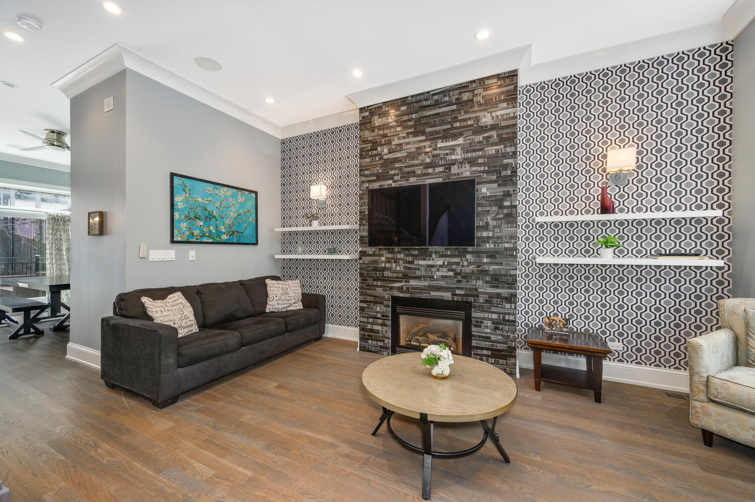 113 West Elm Street Chicago, IL 60610 - Photo 4 of 30 a living room with furniture and a fireplace