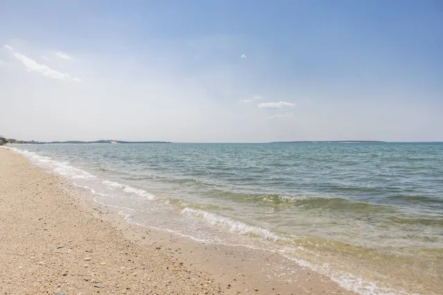a view of beach and ocean