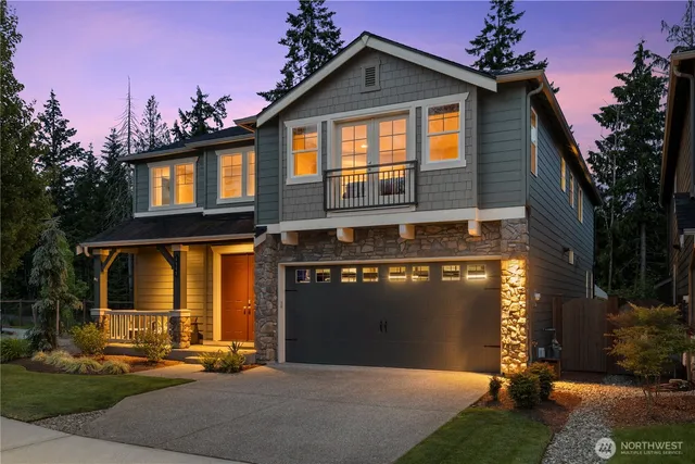 a front view of a house