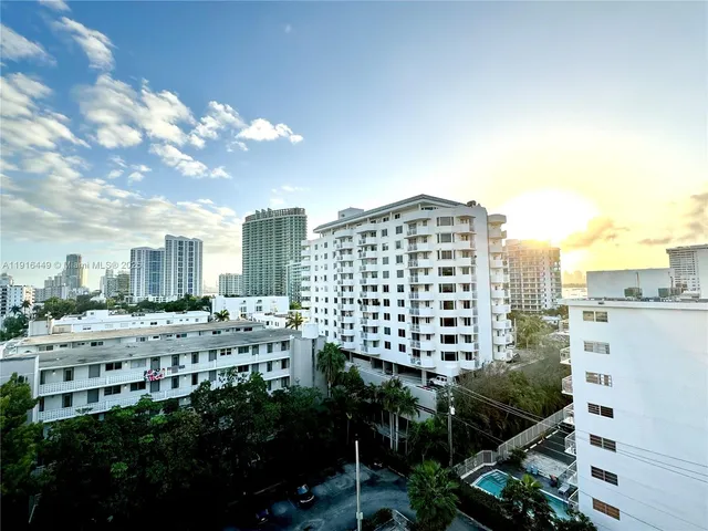 a view of a city that has tall buildings