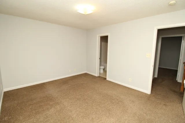 an empty room with an entryway