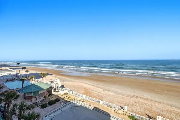 a view of an ocean and beach