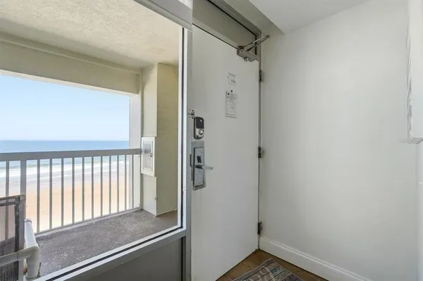 a view of a balcony
