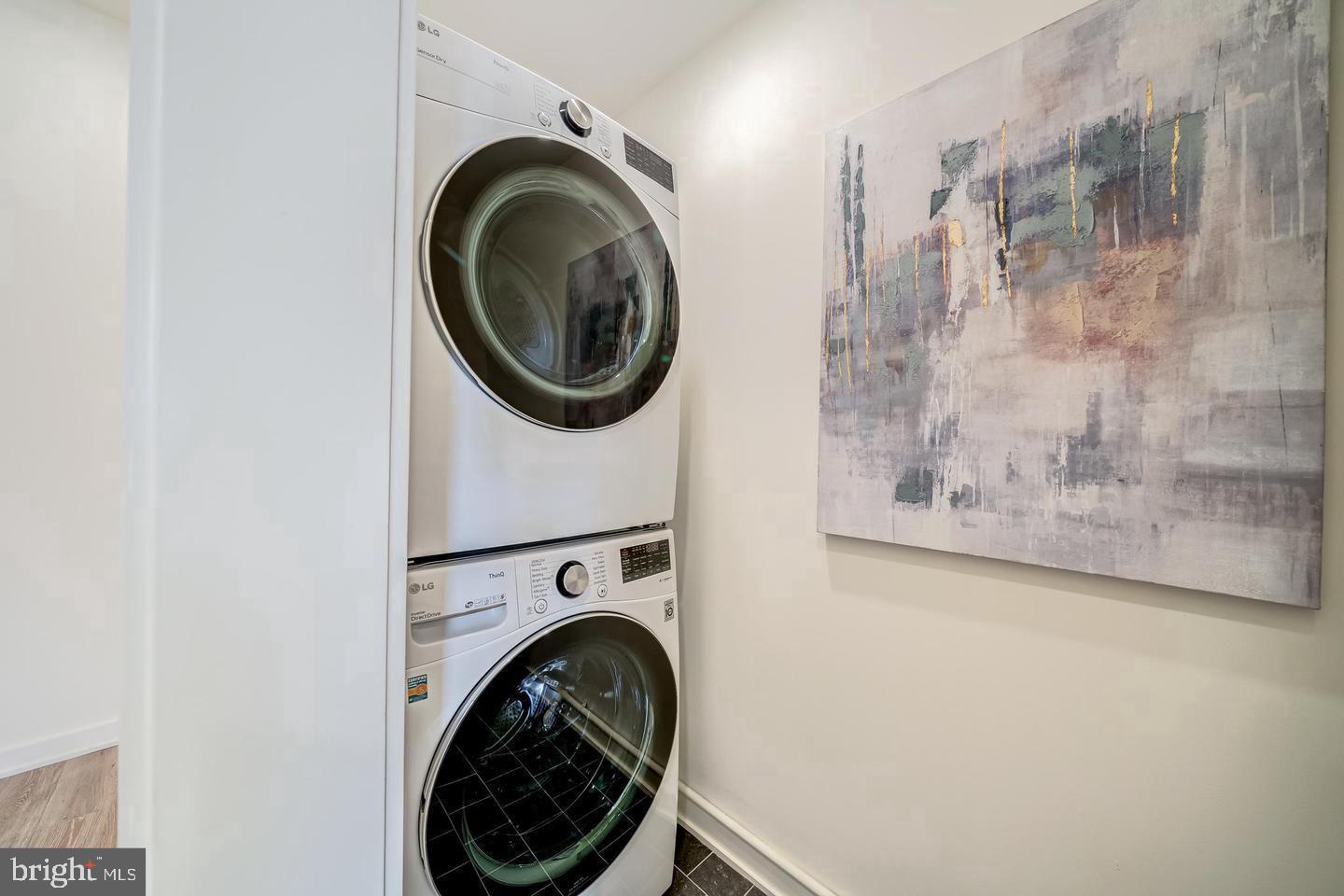 442.5 R Street Northwest, Unit B Washington, DC 20001 - Photo 21 of 25 Laundry Room w/ Full-size LG W/D & Sink