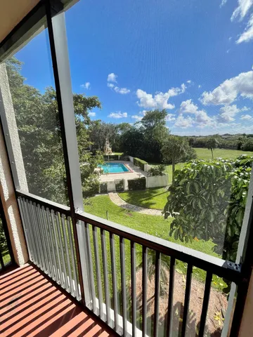 a view of city from a balcony