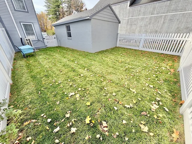 a view of a backyard