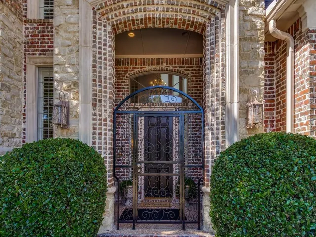 a view of a door of a house with a door