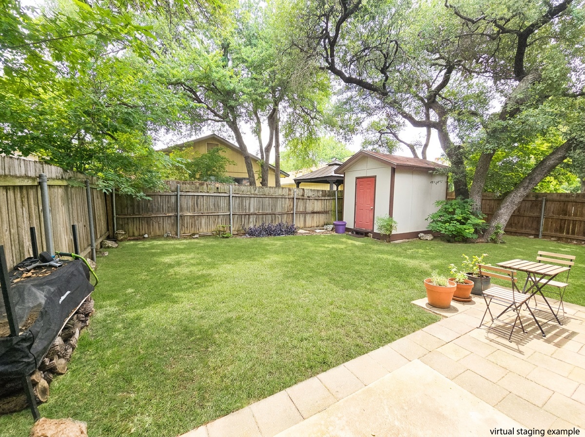 12806 Modena Trail Austin, TX 78729 - Photo 11 of 12 a view of a backyard with a garden