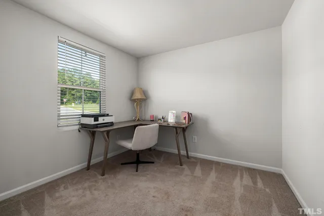 a view of workspace with a window