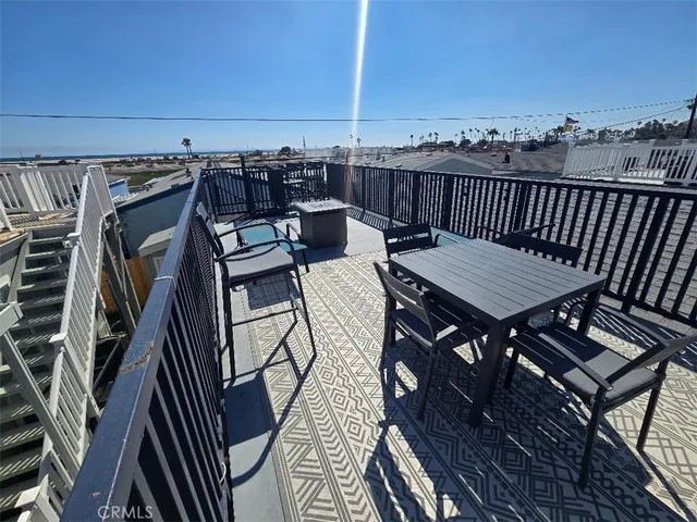 a terrace with outdoor seating