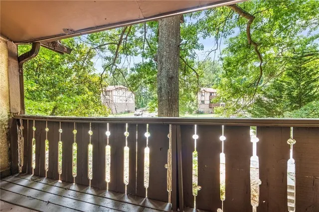 a view of a wooden fence