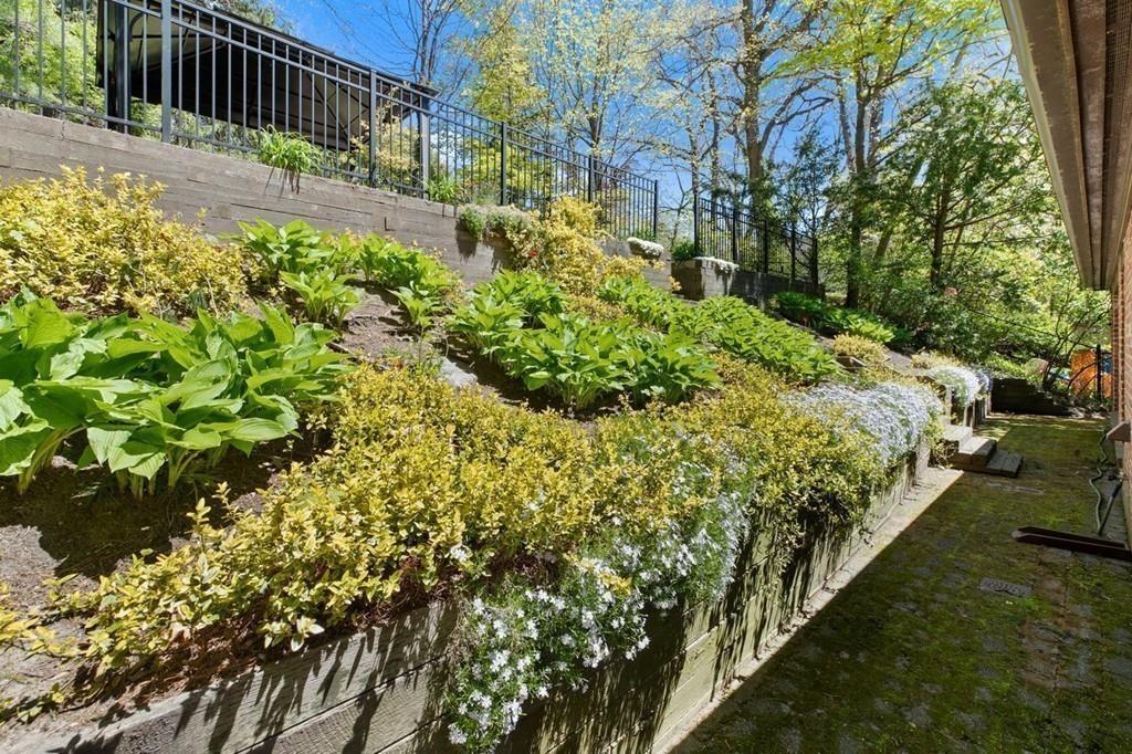 132 Beverly Road Brookline, MA 02467 - Photo 31 of 36 a view of a garden with pathway