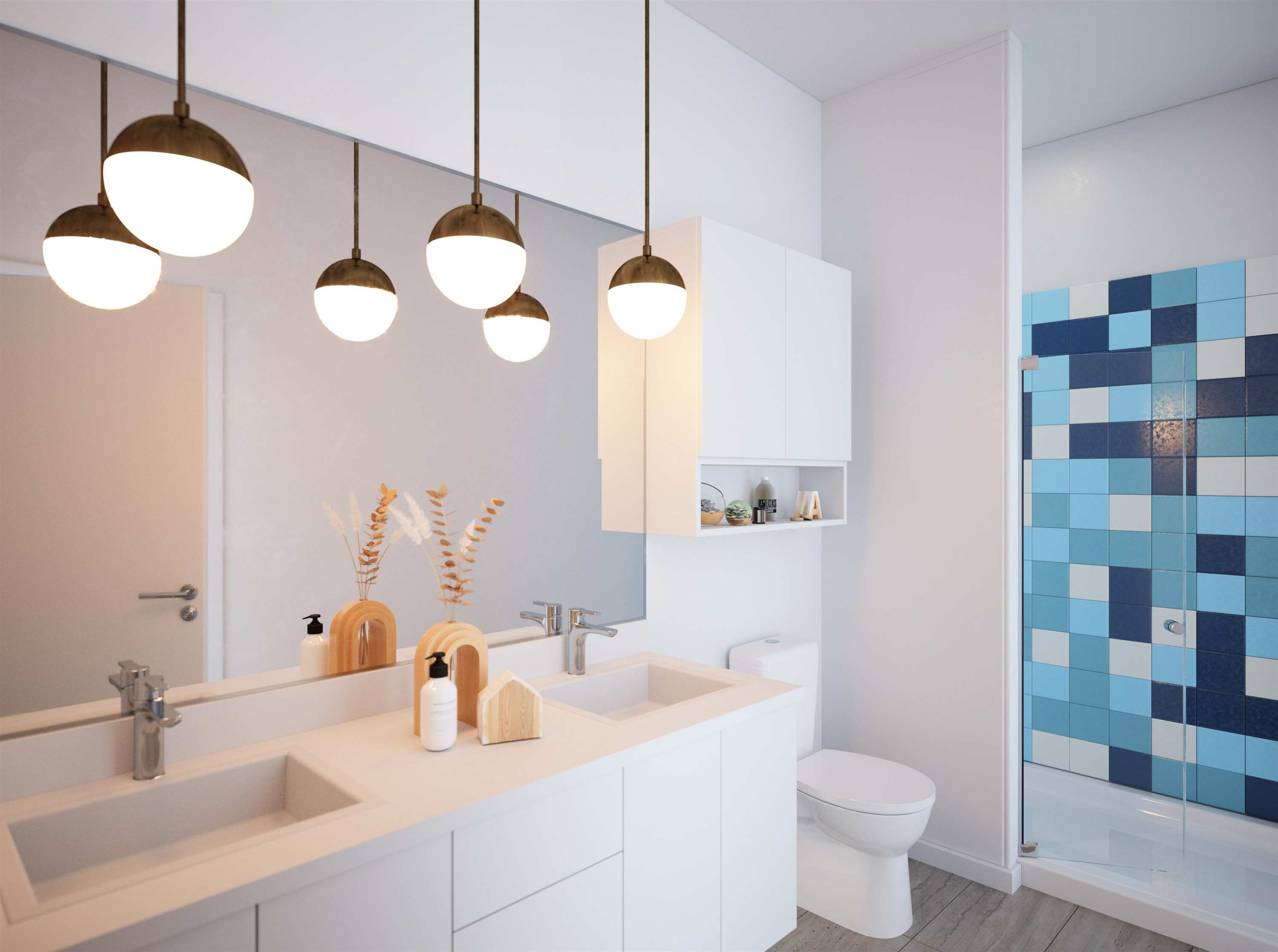 507 Yancey Street, Unit 202 Durham, NC 27701 - Photo 2 of 5 a bathroom with a sink a toilet a light fixture and mirror