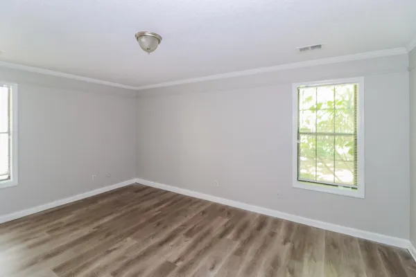 an empty room with a window