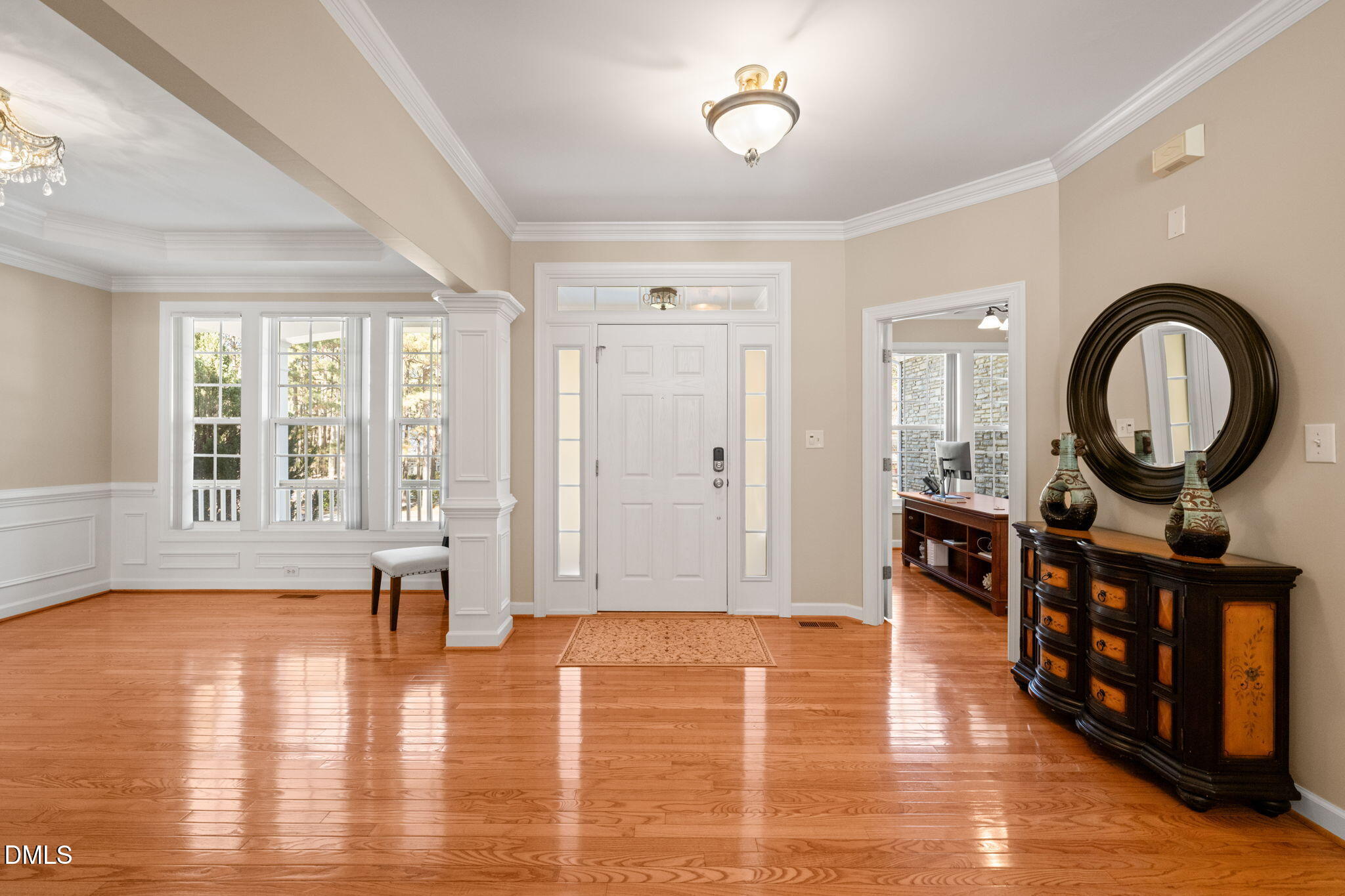 1009 Hidden River Court Raleigh, NC 27614 - Photo 8 of 40 a view of a livingroom with furniture hardwood floor and a view of living room