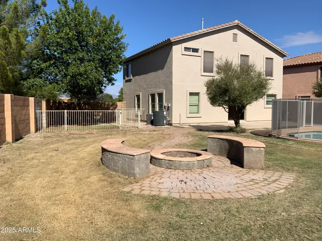 a front view of a house with entertaining space