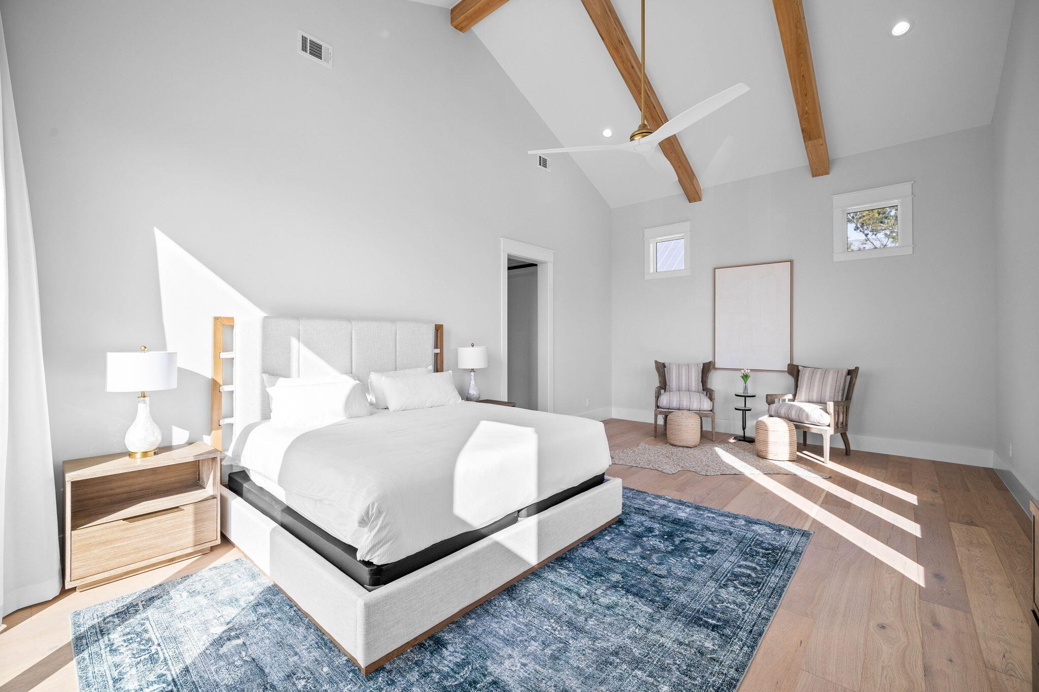 54 Marthas Lane Santa Rosa Beach, FL 32459 - Photo 30 of 59 a bedroom with a bed lamp and a rug