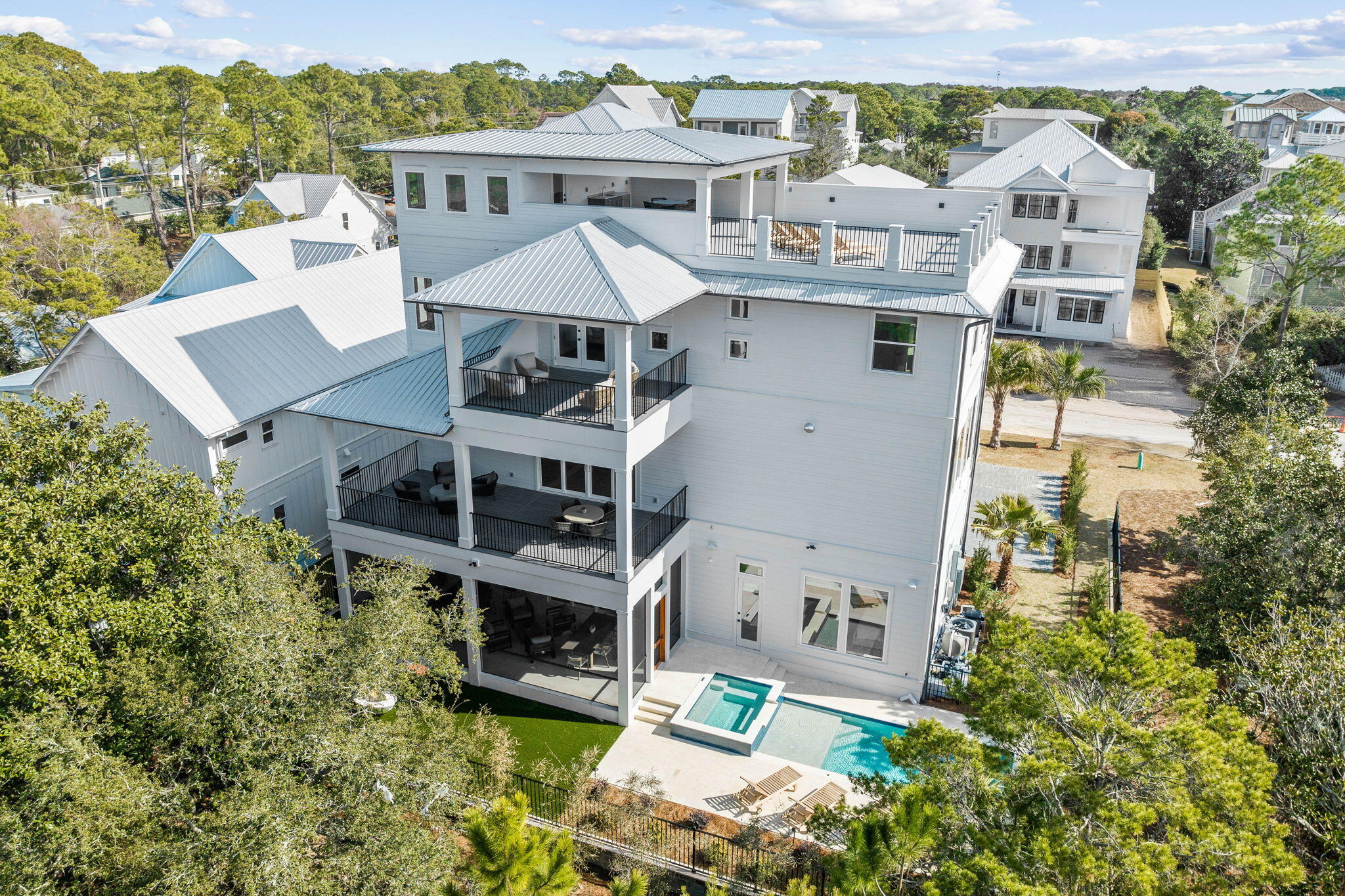 54 Marthas Lane Santa Rosa Beach, FL 32459 - Photo 8 of 59 an aerial view of a house with a yard