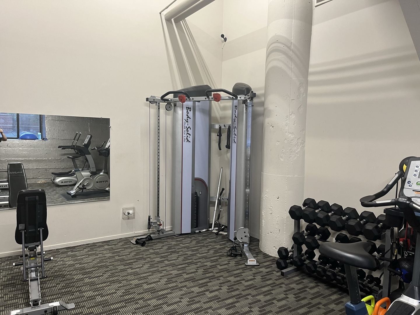 1525 South Sangamon Street, Unit 317P Chicago, IL 60608 - Photo 17 of 27 a view of a room with gym equipment