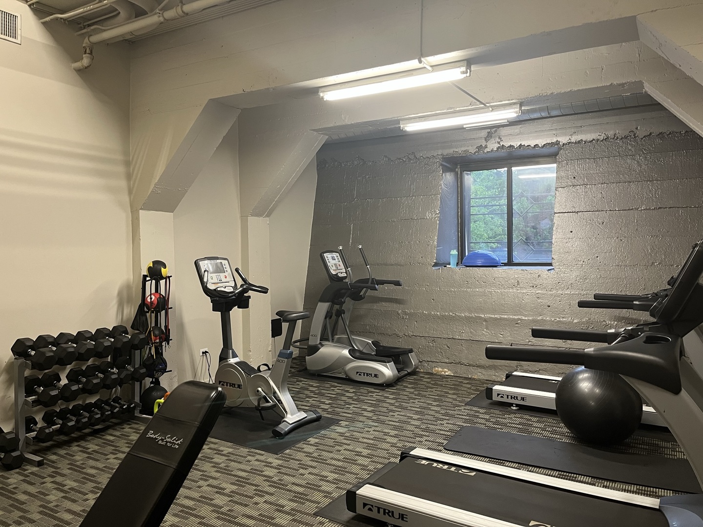 1525 South Sangamon Street, Unit 317P Chicago, IL 60608 - Photo 18 of 27 a room with gym equipment