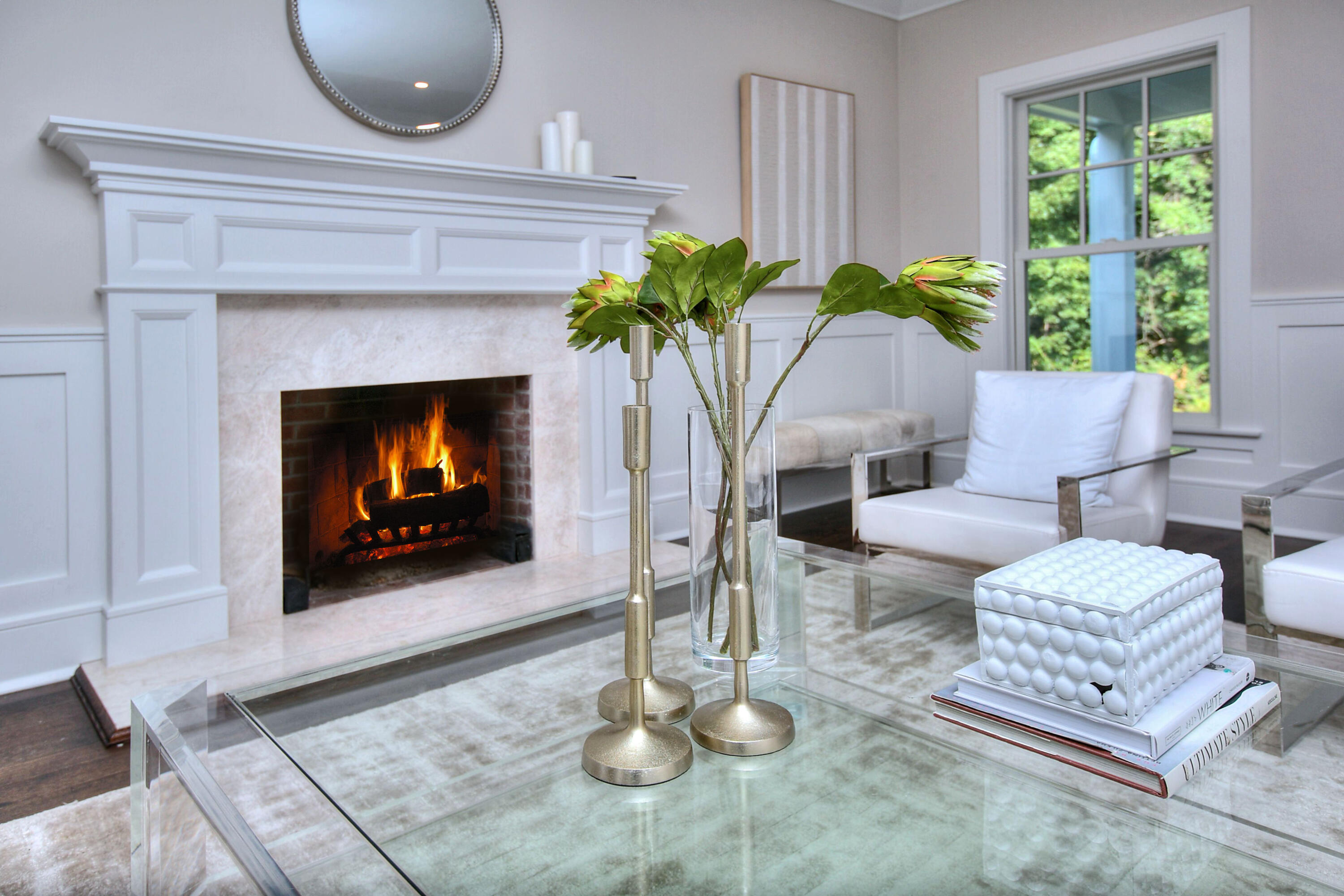 72 Valley Road New Canaan, CT 06840 - Photo 15 of 44 Living fireplace