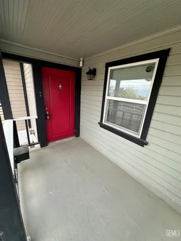 a view of an front door