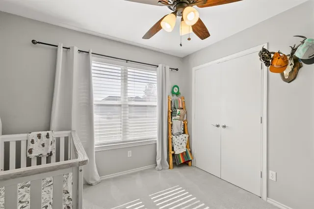 a view of an entryway with a chandelier
