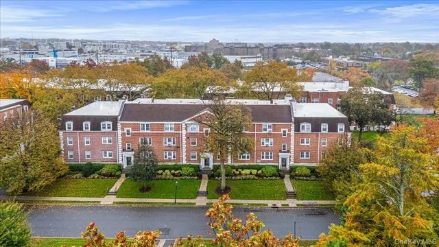 a view of a city with tall buildings