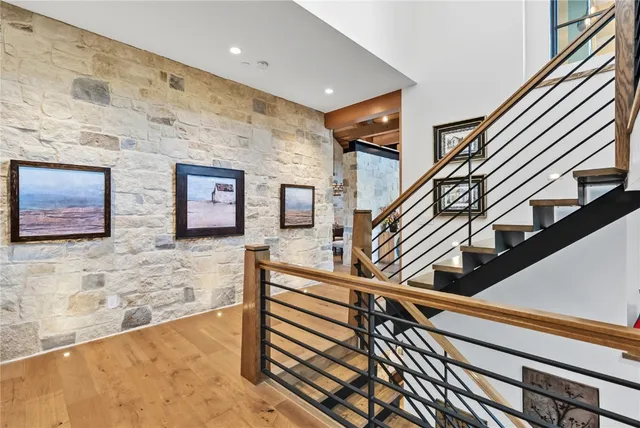 a view of entryway livingroom and hall