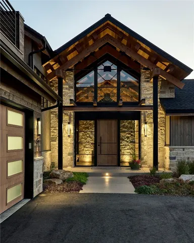 a front view of a house