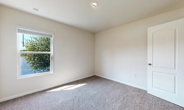 an empty room with a window