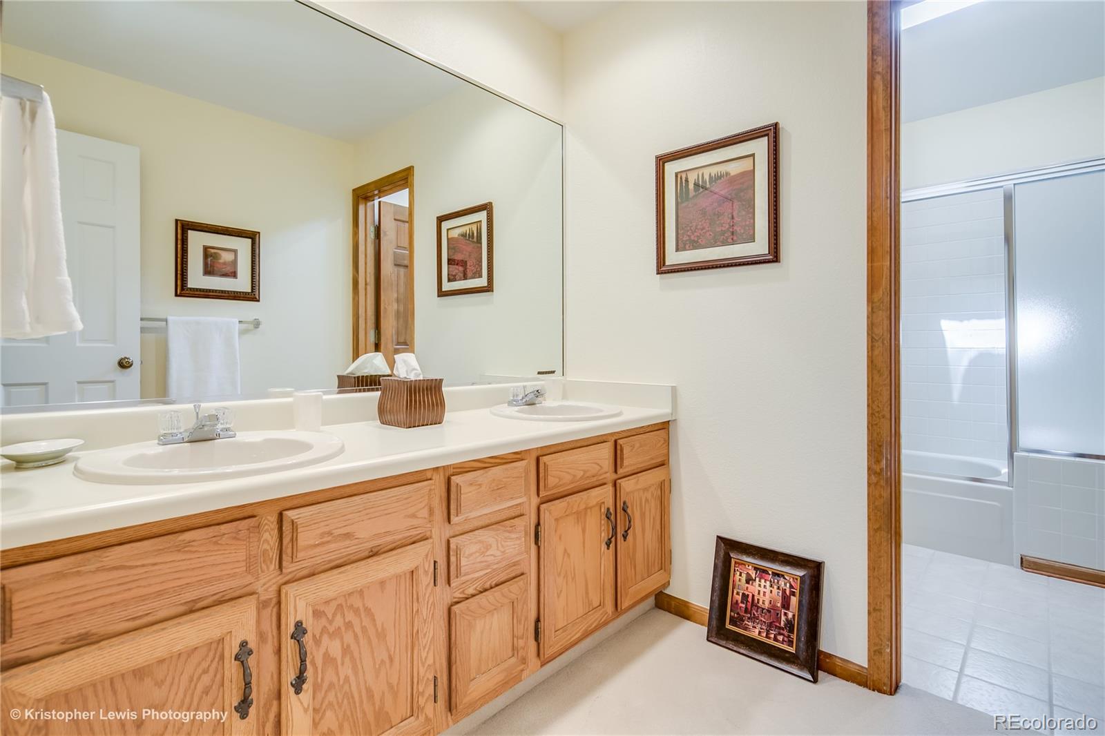 8247 Lodgepole Trail Lone Tree, CO 80124 - Photo 27 of 35 a bathroom with a sink and a mirror