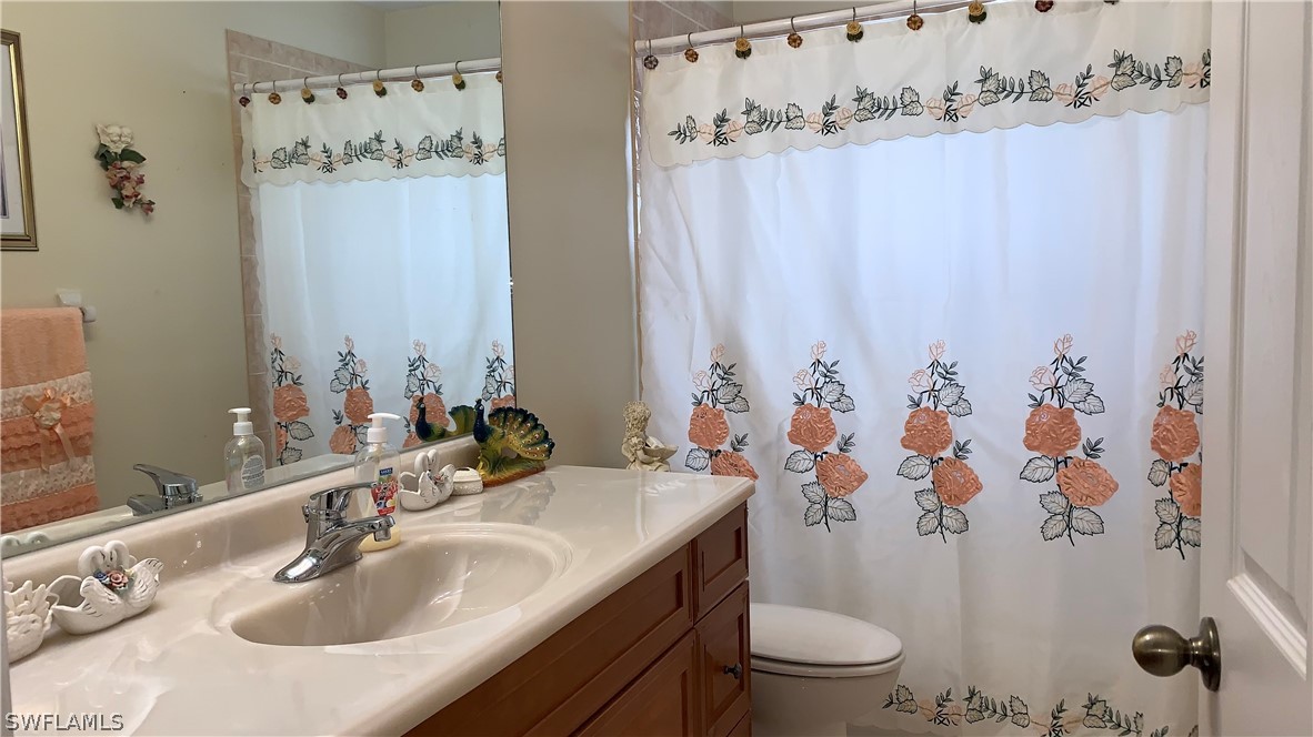 9116 Irving Road Fort Myers, FL 33967 - Photo 5 of 21 a bathroom with a sink and mirror with toilet