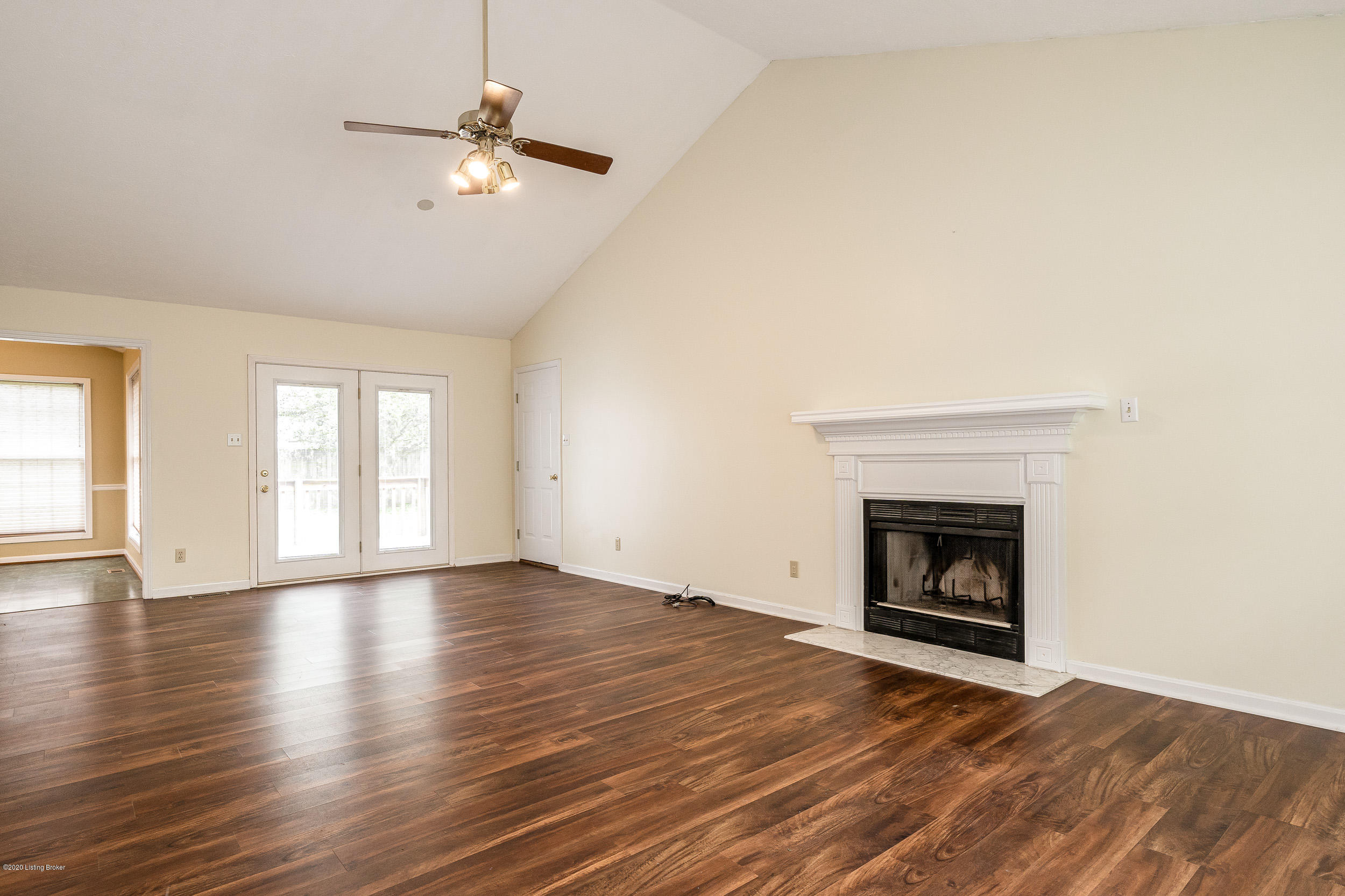 9303 Gutenberg Road Louisville, KY 40291 - Photo 2 of 34 Living Room with vaulted ceilings and fireplace