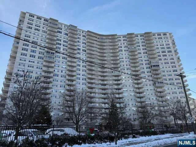 a close up of a tall building