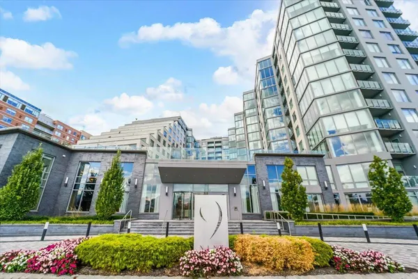 a front view of a building