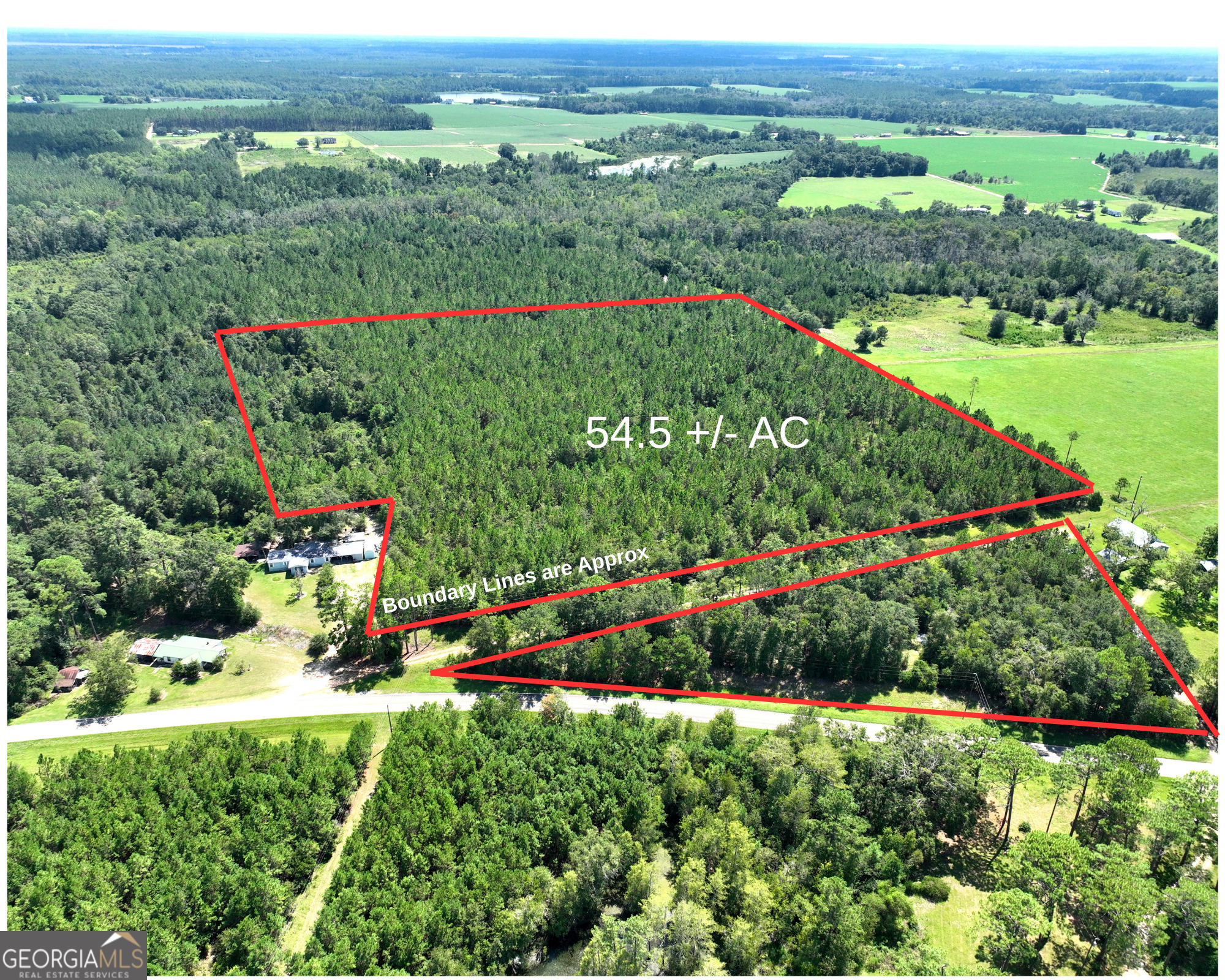 a view of a lush green field