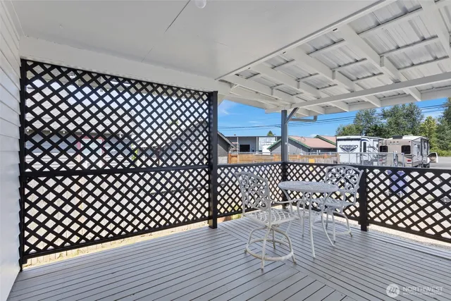 a view of a black gate