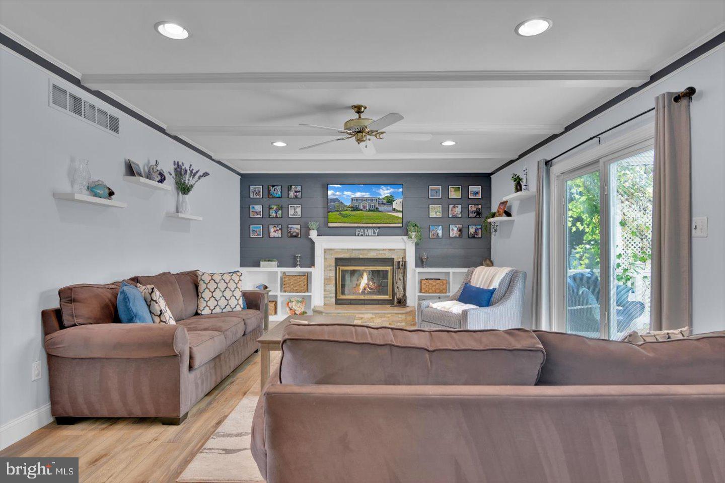 166 Country Farms Road Marlton, NJ 08053 - Photo 28 of 68 a living room with furniture and a fireplace
