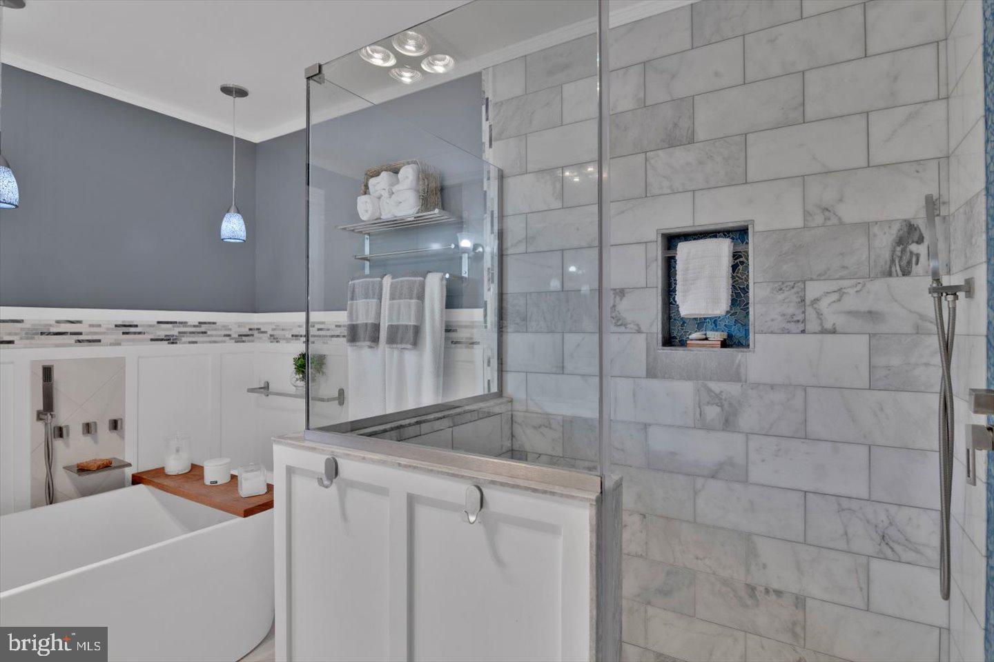 166 Country Farms Road Marlton, NJ 08053 - Photo 37 of 68 a bathroom with a sink mirror and shower