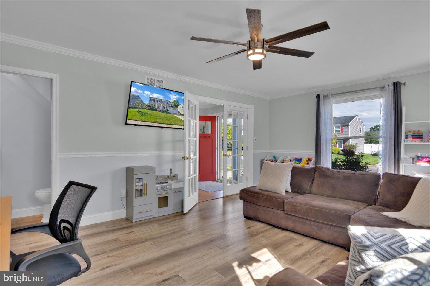 166 Country Farms Road Marlton, NJ 08053 - Photo 10 of 68 a living room with furniture and a flat screen tv