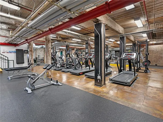 a view of tall buildings